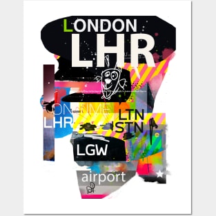 London airports Posters and Art